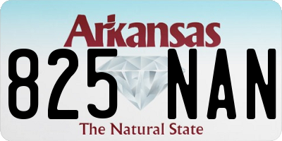 AR license plate 825NAN