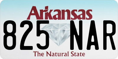 AR license plate 825NAR