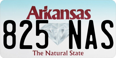 AR license plate 825NAS