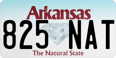 AR license plate 825NAT