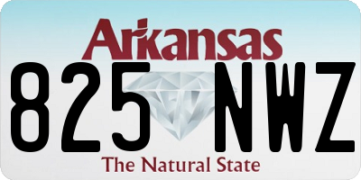 AR license plate 825NWZ