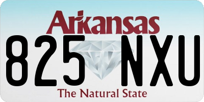 AR license plate 825NXU