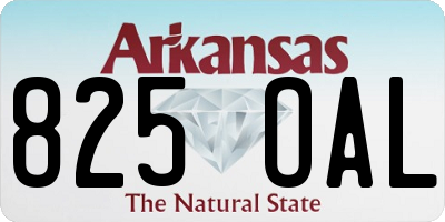 AR license plate 825OAL