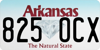 AR license plate 825OCX