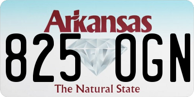 AR license plate 825OGN
