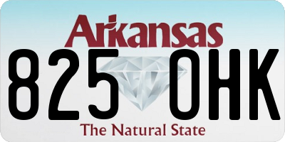 AR license plate 825OHK