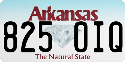 AR license plate 825OIQ