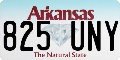 AR license plate 825UNY