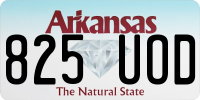 AR license plate 825UOD