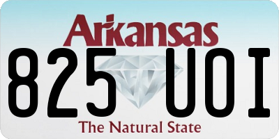 AR license plate 825UOI