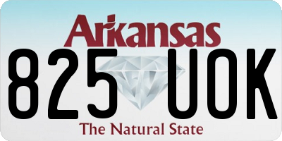AR license plate 825UOK