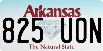 AR license plate 825UON