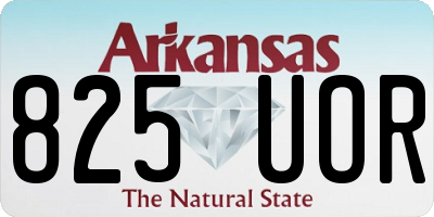 AR license plate 825UOR