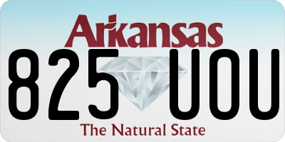 AR license plate 825UOU