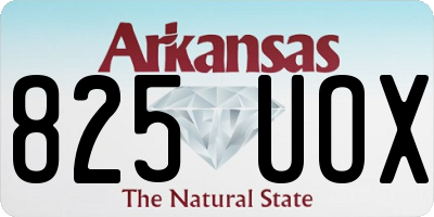 AR license plate 825UOX