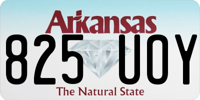 AR license plate 825UOY