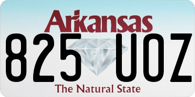 AR license plate 825UOZ
