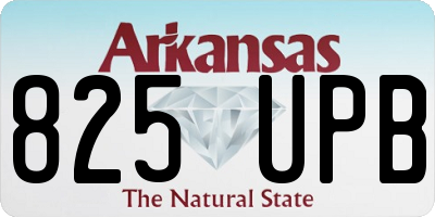 AR license plate 825UPB