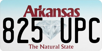 AR license plate 825UPC