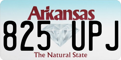 AR license plate 825UPJ