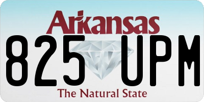 AR license plate 825UPM