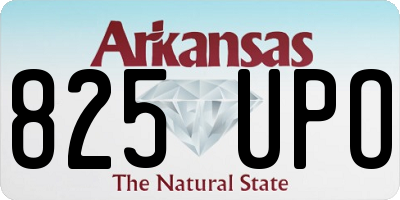 AR license plate 825UPO