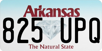 AR license plate 825UPQ