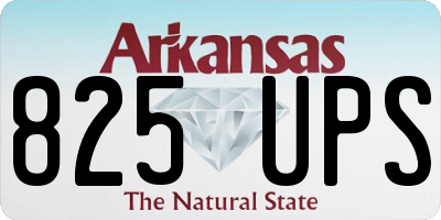AR license plate 825UPS
