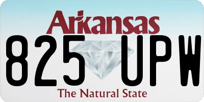 AR license plate 825UPW