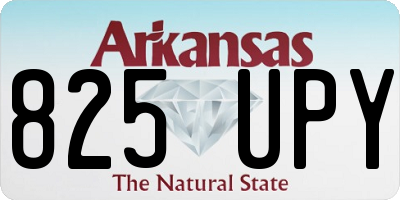 AR license plate 825UPY