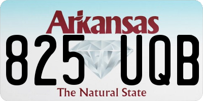 AR license plate 825UQB