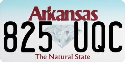 AR license plate 825UQC