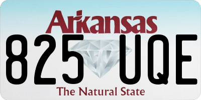 AR license plate 825UQE