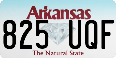 AR license plate 825UQF