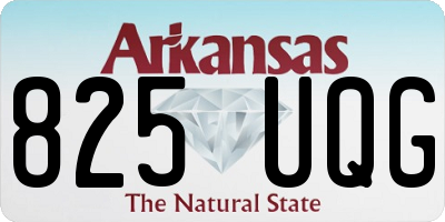 AR license plate 825UQG