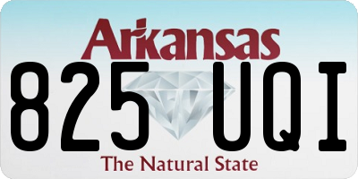 AR license plate 825UQI