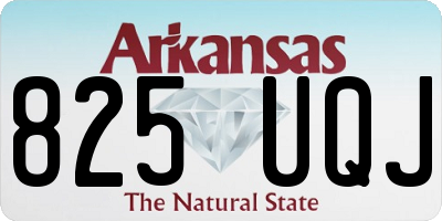 AR license plate 825UQJ