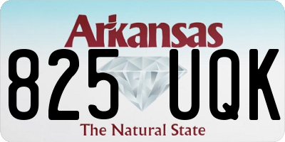 AR license plate 825UQK