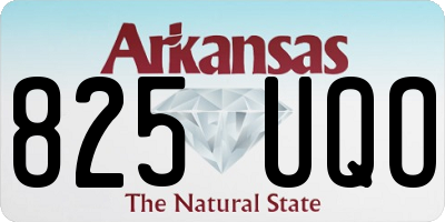 AR license plate 825UQO