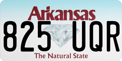 AR license plate 825UQR