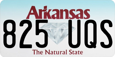 AR license plate 825UQS