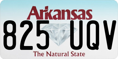 AR license plate 825UQV