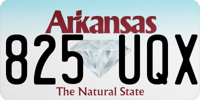 AR license plate 825UQX