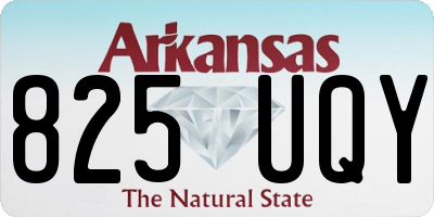 AR license plate 825UQY