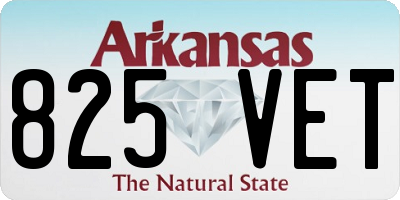AR license plate 825VET