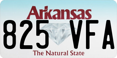 AR license plate 825VFA