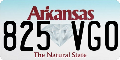 AR license plate 825VGO