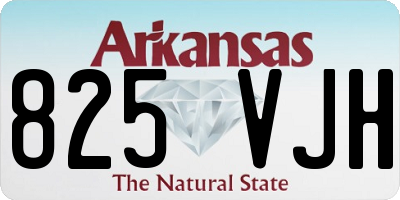 AR license plate 825VJH