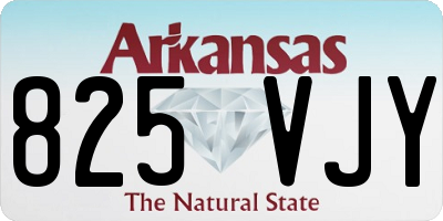 AR license plate 825VJY