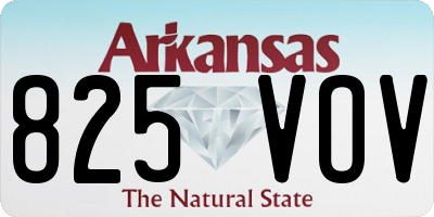 AR license plate 825VOV